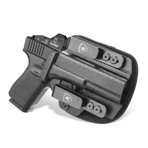 For Glock 17 Gen 3-5 & G22/31 Gen 3-4,Hybrid Kydex & Nylon Holster,Optics Cut & Open Muzzle, Conceal