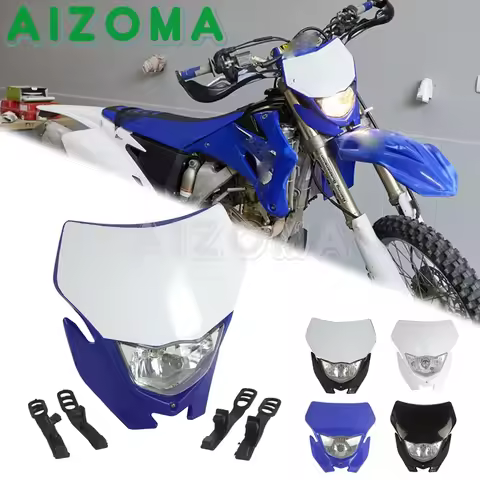 Dirt Bike Offroad Motocross 12v HI/lo Beam H4 Headlight Fairing Enduro Headlamp Supermoto For Yamaha