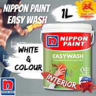 Nippon Paint Easywash (WHITE/COLOUR) 1L (Song Fatt) Easy Clean/Cover Plus/Pentalite/Weatherbond/Maje