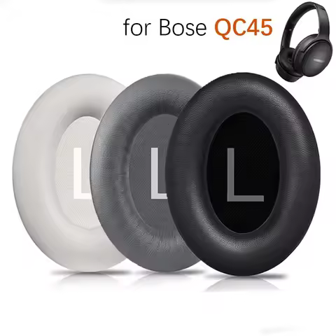 Replacement Ear Pads Cushions for Bose QC45 QuietComfort 45 Headphone Softer Protein Leather Earpads