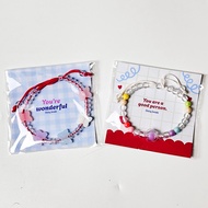 2 PCS mix drawstring bead bracelets, aesthetic bracelets, cute bracelets, trendy women's bracelets