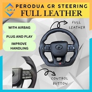 LC300 GR Steering Perodua Full Leather Steering Wheel Full Set Airbag Vios Vellfire Alphard
