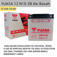 Aki Motor Jialing/Viar/Tosaa/Thunder 250 1999/VesPa Yuasa 12N10-3B Aki Basah