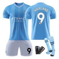 Football Jersey 2324 Manchester City Home Football Jersey Harland Suit Children Style Adult Student 