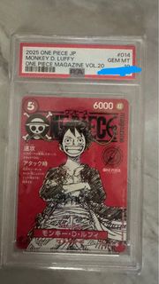 海賊王 2025 JP 魯夫 雜誌Vol.20 收藏卡 GEM MT 10