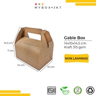 Gable Box Hampers Souvenir Gift Pack Snack 14x10x14,5 Non Laminasi