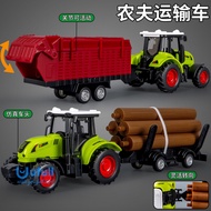 Farm Vehicle Set – Transport Truck, Logging Truck & Grain Truck | Inertia Push-Go Playset for Kids