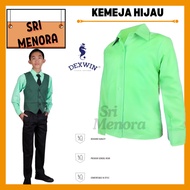 BAJU KEMEJA SEKOLAH HIJAU / BAJU PENGAWAS SEKOLAH HIJAU / BAJU PENGAWAS DEXWIN KAIN KOSHIBO