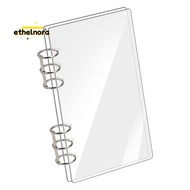 Clear Acrylic A6 Binder 6-Ring Binder Notebook Cover A6 Planner Budget Binder Loose Leaf Folders Off