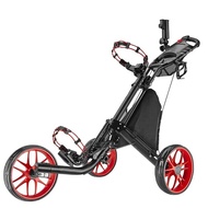 New Design Golf Push Cart Trolley Portable Moving Foldable 4-Wheel Cart with Enhanced Stability Feat