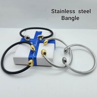 Original 316 Stainsless Steel Bangle Gold / Silver / Black For Men