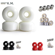 KINGDOM MOTOR-4Pcs Skateboard Longboard Wheels 52mm 95A Road Skate Motion Wheels with 8Pcs ABEC-11Se