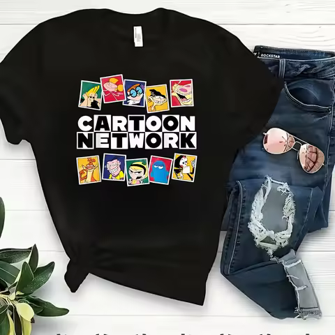 DIY Cartoon Perfect TShirts Cartoon Network Anime Shirt Retro Style Cartoon Short Sleeve Men Women N