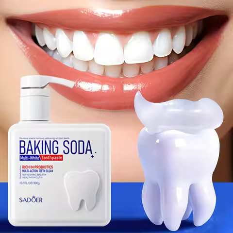 Cleansing Baking Soda Probiotic Pump Toothpaste, Deep Cleaning Teeth, Whitening And Brightening Toot