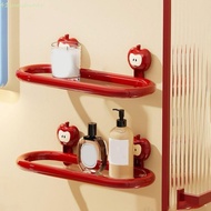 SUNSHINER Suction Cup Storage Shelf, Plastic Punch Free Oval Suction Cup Shelf, Fashion Wall Mounted