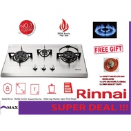 RINNAI RB-713N-S Built-in 3 Burner Gas Hob (Stainless Steel) Gas Stove RB713NS