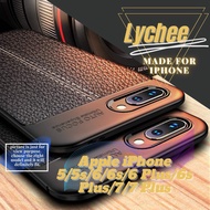 Apple iPhone 5/5s/6/6s/6 Plus/6s Plus/7/7 Plus Leather-Liked Pattern Rubber Phone Casing