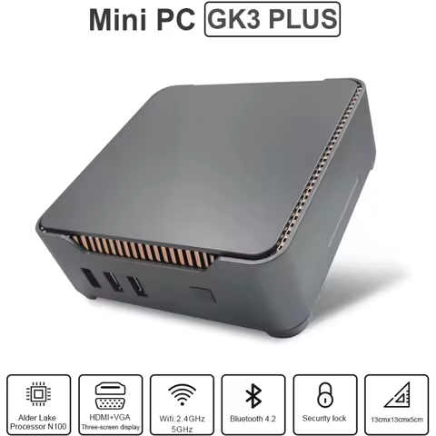 GK3 Plus Intel N150 Quad Core Mini PC Win 11 Pro DDR4 32G WIFI5 1TB SSD BT4.2 Dual HDMI RJ45 1000M D