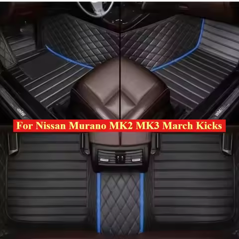 Custom Car Floor Mats For Nissan Murano MK2 MK3 March Kicks 2007-2026 All Weather Auto Accessories F