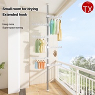 Adjustable Floor To Ceiling Hanger No Drilling clothes drying rack suitable for many occasions Tension Pole Hanger Stand