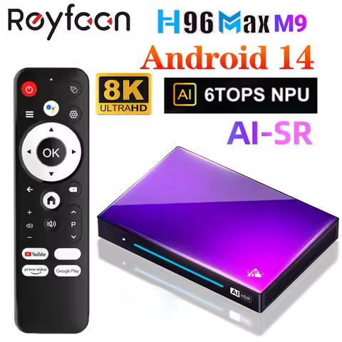 H96 MAX M9 AI-SR TV Box Android14 Rockchip RK3576 Quad Cortex A72 + Super Resolution 8K Video Decodi