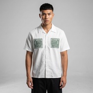 KEMEJA Rown Division Bowling Shirt || Freja White Bowling Shirt Kemeja Lelaki Baju Kemeja