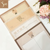 (Video) Note paper stack / Note size B5 Cooked brown