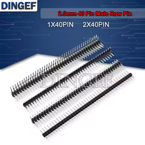 10PCS 2.0mm 40 Pin Male Single Row Pin Header Strip 1*40P 2mm Male Pin Header Connector 2*40P