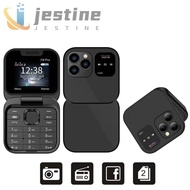 JESTINE Mini Flip Mobile Phone, I16Pro 2SIM Card Flip Foldable Phone, Foldable Phone Voice Vibration