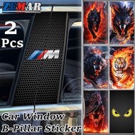 2Pcs BMW M Power Car Window B-pillar Sticker Car Window Center Pillar Protective Film Sticker Decora