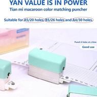 Mini Binding Machine 6 Hole Manual Binding Machine Cinch Book Binding Machine for A4 30 Holes B5 26 