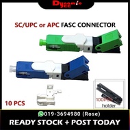 10 Pcs FTTH SC UPC SC APC Fiber Optic Connector FASC Connector 0.2 dB Losses FC101