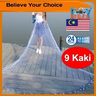 Malaysia Original Stock Promotion ! -  [ READY STOCK MALAYSIA ] Jaring Ikan Udang Jala Besar 9 Kaki (Panjang) 18 kaki luas (Diameter) Jala Ikan