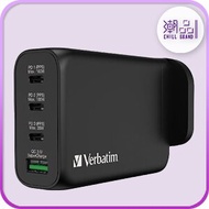 Verbatim 4 Port 130W PD 3.0 &amp; QC 3.0 GaN USB 充電器 - 66634