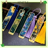 SIMPLESHOP Metal Bookmark, Hollow Oil Painting Reading Book Clip, High Quality Metal Sunflower Lotus