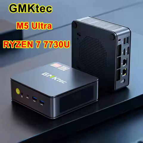 GMKtec M5 Ultra MINI PC Ryzen 7730U Win11 Pro WiFi 6E BT5.2 DDR4 3200MT/s Dual Cooling Fans 2.5G LAN