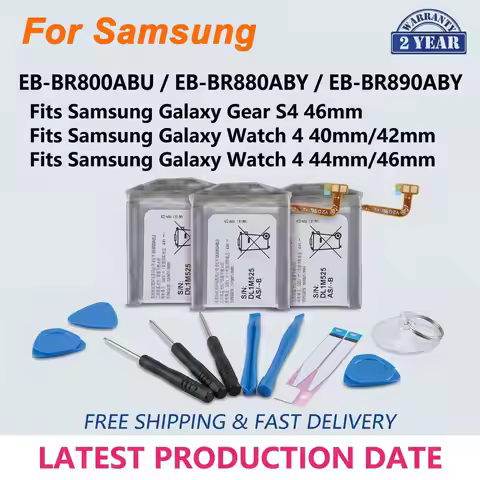 EB-BR800ABU EB-BR880ABY EB-BR890ABY Battery For Samsung Gear S4 Watch 4 40mm 42mm 44mm 46mm Smart Wa