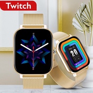 {Miracle Watch Store} Twitch Smart Watch กีฬาสัมผัสเต็มรูปแบบสมาร์ทนาฬิกาผู้ชายผู้หญิงนาฬิกาข้อมือติดตามการออกกำลังกายบลูทูธ Smartwatch สำหรับ IAndroid IOS