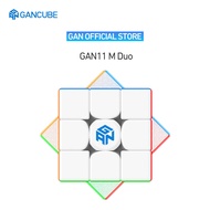 GAN 11 M Duo 3X3 Magnetic ลูกบาศก์ความเร็วรูบิคมหัศจรรย์ ของเล่นรูบิก Stickerless แบบโปร่งแสงพื้นผิว