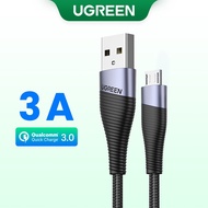 UGREEN สายชาร์จ Micro USB 2.4A USB 2.0 แบบชาร์จเร็ว สำหรับ Samsung Galaxy S7 S6 S6 Edge Note5 J8 J7 Pro J6 J5 J4+ J3 0.5m One