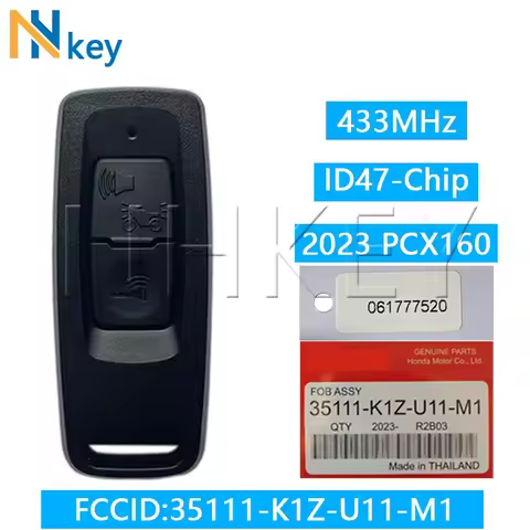 NH KEY For 2023 year Honda PCX PCX160 Motorcycle Remote Key 2 Button 433.92MHz ID47 Chip FCCIDl: 351