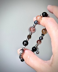 魔力金銀島水晶手鍊 - 醫療鋼/銅髮晶/金運石/星輝骨幹/鈦赫茲