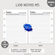 Planner Book Refill Binder Line Paper Simple Minimalist Striped Paper M5 A5 Binder Refill