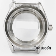 38 มม.นาฬิกาพร้อมสายคล้อง Sapphire แก้วสแตนเลสสําหรับ NH35 NH36 ETA2824 PT5000 ST2130 ETA2836 Miyota