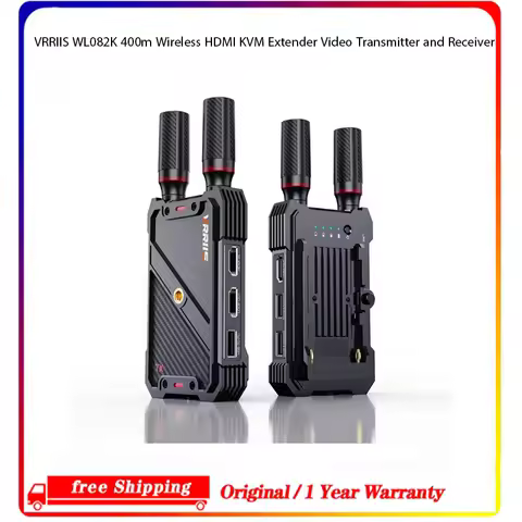 VRRIIS WL082K 400m Wireless HDMI KVM Extender Video Transmitter and Receiver Support USB Keyboard Mo