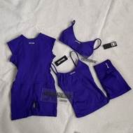 DFYNE Hot New Color Ultraviolet Bodysuit Vest Bra Shorts Set Sports Yoga Fitness Women