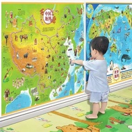 Map of China and Map of the World2024New Version National Standard Map of China Wall hanging decoration Children's Map