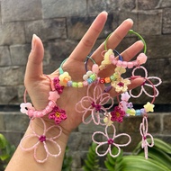 GANTUNGAN Custom Name Flower Keychain Custom Keychain Keychain Custom Name