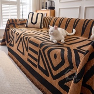 Anti Scratch Boho Sofa Cover Chenille Alas Sofa Patchwork Anti Slip Sarung Sofa Blanket Couch Cover