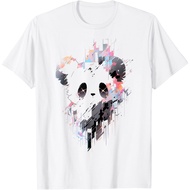 Panda T-shirt Abstract Art Cute Painting Panda Graphic Animal Panda